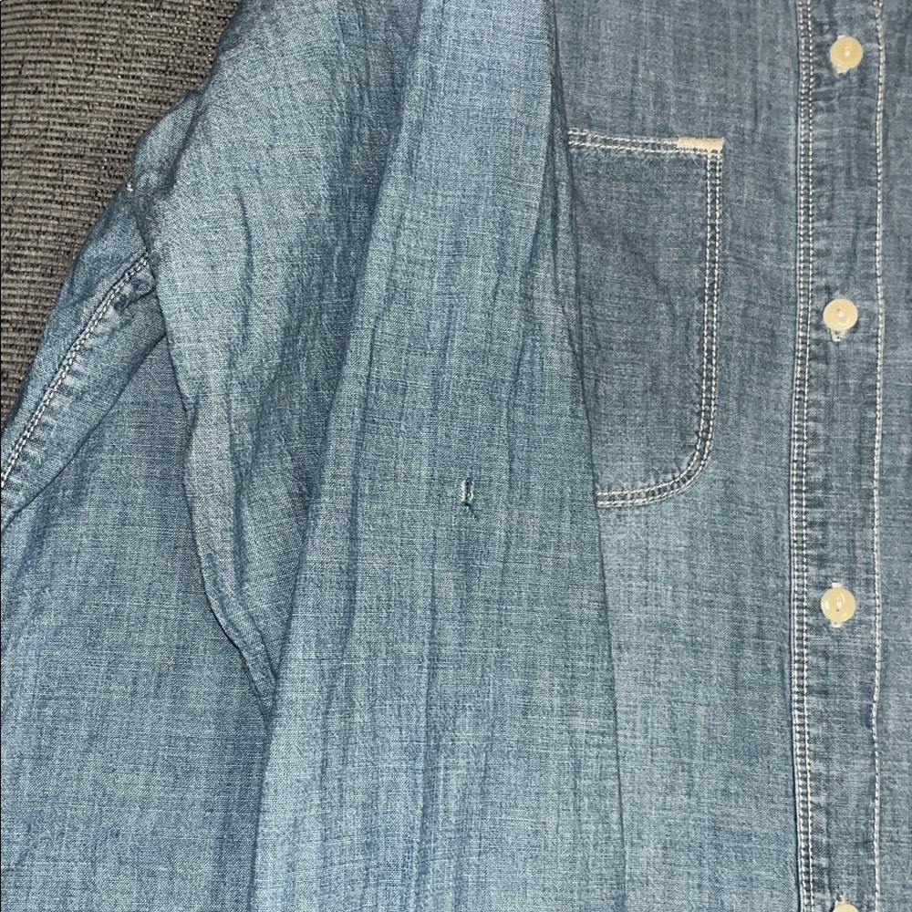 Madewell Light Blue Denim Shirt - Picture 6 of 6